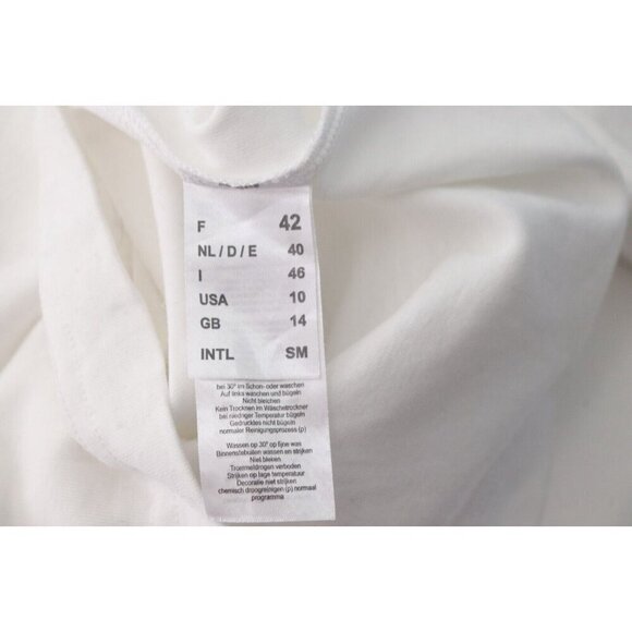 Saint James Womens 10 White Vintage Round Neck T Shirt Short Sleeve 100% Cotton - Picture 5 of 7